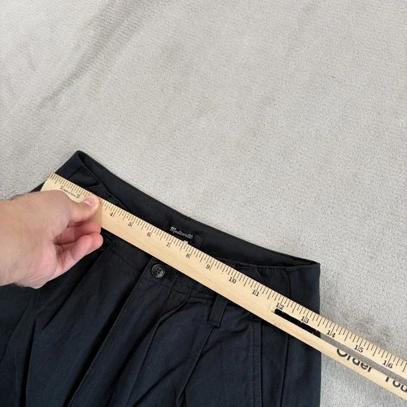 Madewell The Harlow Wide-Leg Trouser Pants in Black Women 00 NWOT $118 - Picture 6 of 12